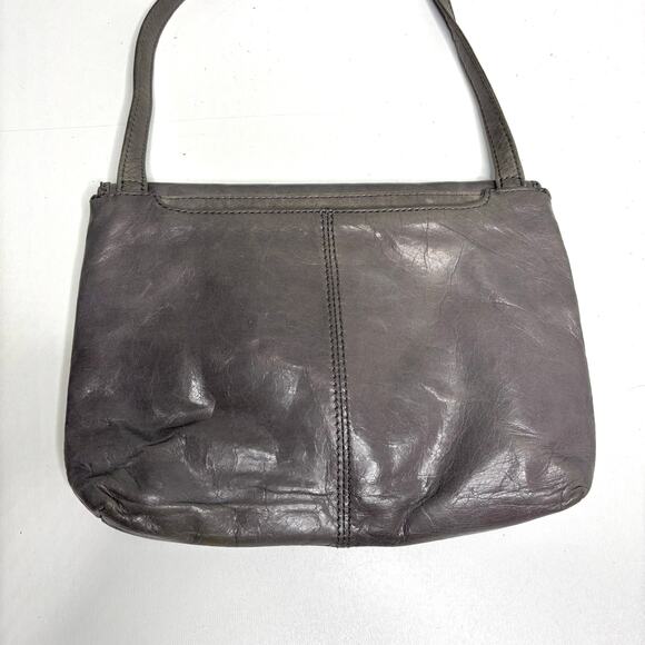 Hobo Adelle Gray Leather Foldover Crossbody Bag - Picture 5 of 9